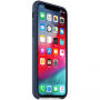 Originalna Apple kožna futrola za iPhone XS - ponoćno-plava