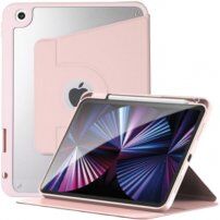 Okretna 360° futrola sa prostorom za Apple Pencil za iPad 10,2" (2019-2021) - ružičasto