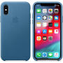 Originalna Apple kožna futrola za iPhone XS - plavo-siva