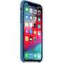 Originalna Apple kožna futrola za iPhone XS - plavo-siva