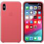 Originalna Apple kožna futrola za iPhone XS - božur roza
