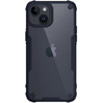 Prozirna maskica s ojačanim uglovima za iPhone 14 Plus - tamno plavi
