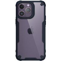 Prozirna maskica s ojačanim uglovima za iPhone 14 Pro Max - tamno plavi