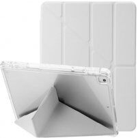 Futrola sa prozirnom poleđinom i origami stalkom za iPad 10,2" (2019-2021) / Air 3 (2019) / Pro 10,5" - sivo