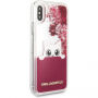 Karl Lagerfeld Peek a Boo Liquid Glitter futrola za iPhone X - crvena