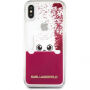 Karl Lagerfeld Peek a Boo Liquid Glitter futrola za iPhone X - crvena