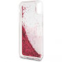 Karl Lagerfeld Peek a Boo Liquid Glitter futrola za iPhone X - crvena