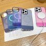 Prozirna maska sa MagSafe za iPhone 14 Pro - plavi