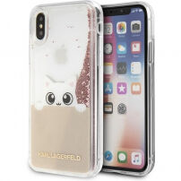 Karl Lagerfeld Peek a Boo Glitter futrola za iPhone X - zlatna