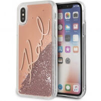 Karl Lagerfeld Signature futrola za iPhone X - Ružičasta