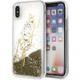 Karl Lagerfeld Karl Signature Liquid Glitter futrola za iPhone X - zlatna