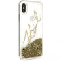 Karl Lagerfeld Karl Signature Liquid Glitter futrola za iPhone X - zlatna