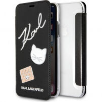 Karl Lagerfeld Pins Book futrola iPhone X - crna