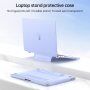 Prozirna mat maska sa stalkom na rasklapanje za MacBook Air 13" (A2681 / A3113 / A3240) - ljubičasti