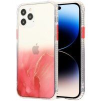 Mramorna maskica otporna na ogrebotine za iPhone 14 Pro Max - crveni