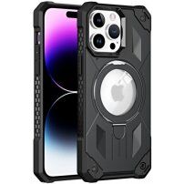 Veoma otporna maska sa MagSafe i rasklopivim stalkom za iPhone 13 Pro Max - crni