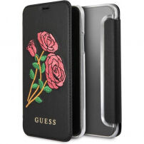 Guess Flower Desire Book futrola za iPhone X - crna