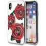 Guess Original Flower maskica za iPhone X - zlatna
