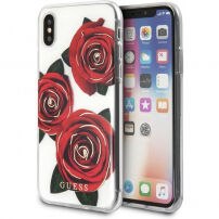 Guess Original Flower maskica za iPhone X - zlatna