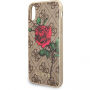Guess 4G Flower Desire maskica za iPhone X - Smeđa