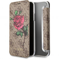 Guess 4G Flower Desire Book futrola za iPhone X - Smeđa