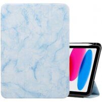 Mramorna futrola s prostorom za Apple olovku za iPad 10.9" (2022) - plava