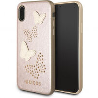 Guess Studs and Sparkle maskica za iPhone X - ružičasta zlatna