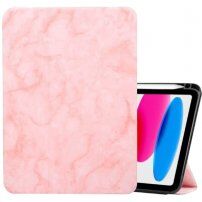 Mramorna futrola sa prostorom za Apple Pencil za iPad 10,9" (2022) / 11" (2025) - ružičasto