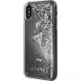 Guess Liquid Glitter futrola za iPhone X - srebrna