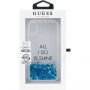 Guess Liquid Glitter stražnja maskica za iPhone X - plava