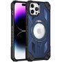 Veoma otporna maska sa MagSafe i rasklopivim stalkom za iPhone 11 Pro Max - tamno plavi