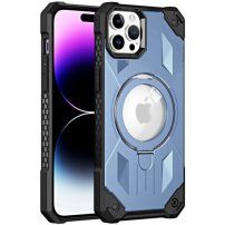 Veoma otporna maska sa MagSafe i rasklopivim stalkom za iPhone 11 Pro Max - plavi