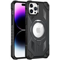 Veoma otporna maska sa MagSafe i rasklopivim stalkom za iPhone 12 Pro Max - crni