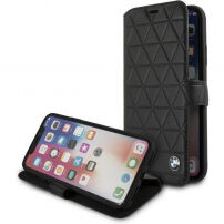 BMW Hexagon Book kožna futrola za iPhone X - crna