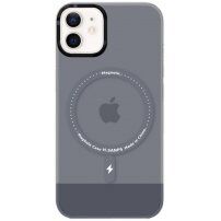 Prozirna maska sa MagSafe za iPhone 11 - sivi