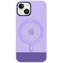 Prozirna maska sa MagSafe za iPhone 13 - ljubičasti