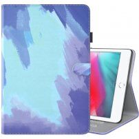 Futrola sa uzorkom vodenih boja i prostoram za kartice za iPad mini 1 / 2 / 3 / 4 / 5 - plavo