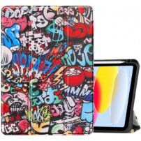 Futrola sa prostorom za Apple Pencil sa funkcijom uspavljivanja za iPad 10,9" (2022) / 11" (2025) - grafiti