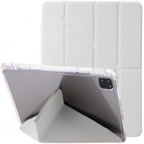 Futrola sa prozirnom poleđinom i origami stalkom za iPad Pro 12,9" (2018-2022) - sivo