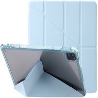 Futrola sa prozirnom poleđinom i origami stalkom za iPad Pro 12,9" (2018-2022) - plavo