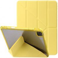 Futrola sa prozirnom poleđinom i origami stalkom za iPad Pro 12,9" (2018-2022) - žuta
