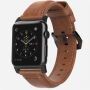 Nomad Horween Traditional kožni remen za Apple Watch Ultra 49mm / 46mm / 45mm / 44mm / 42mm - crna kopča