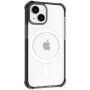 Prozirna maska sa okvirom u boji i MagSafe za iPhone 15 Plus - crni