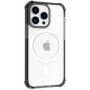 Prozirna maska sa okvirom u boji i MagSafe za iPhone 15 Pro - crni