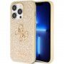 Guess Fixed Glitter 4G Metal Logo svjetlucava maska za iPhone 15 Pro Max - zlatni