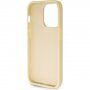Guess Fixed Glitter 4G Metal Logo svjetlucava maska za iPhone 15 Pro Max - zlatni