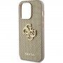 Guess Perforated 4G Glitter Metal Logo maska za iPhone 14 Pro Max - zlatni