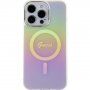 Guess IML Iridescent Script maska sa MagSafe za iPhone 15 Pro Max - duginih boja