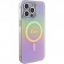 Guess IML Iridescent Script maska sa MagSafe za iPhone 15 Pro Max - duginih boja