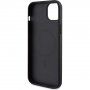 Guess Saffiano maska sa MagSafe za iPhone 15 Plus - crni